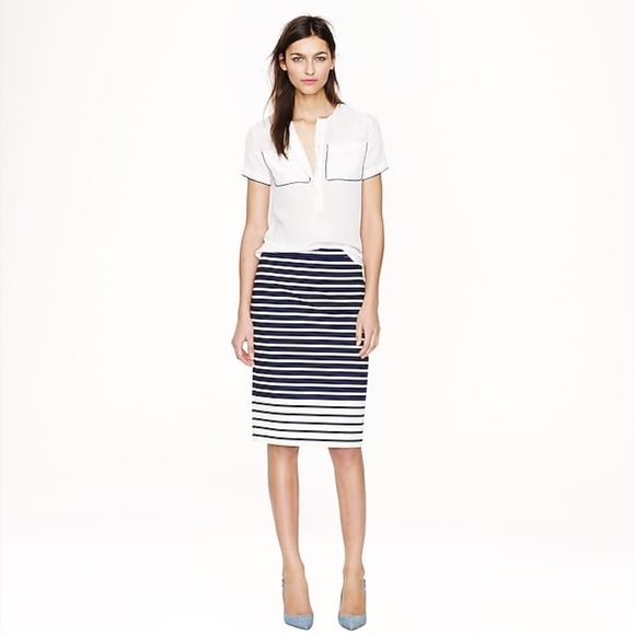 J. Crew Dresses & Skirts - HP J. CREW No.2 Colorblock Stripe Pencil Skirt
